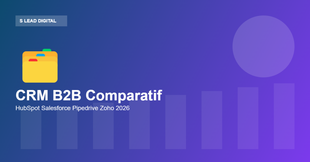 CRM B2B comparatif HubSpot Salesforce Pipedrive Zoho - S Lead Digital