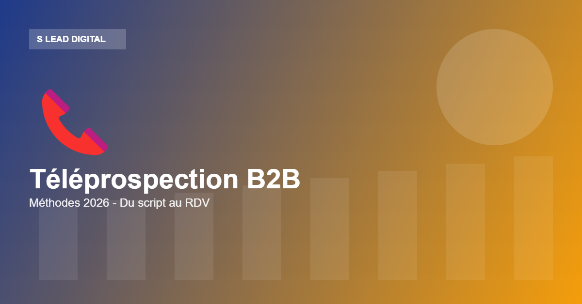 Téléprospection B2B méthodes 2026 — S Lead Digital