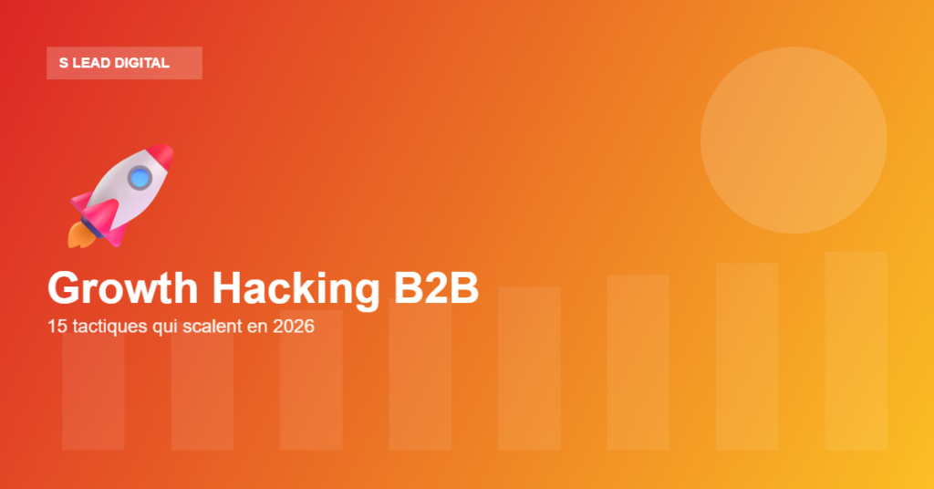 Growth hacking B2B 15 tactiques 2026 - S Lead Digital